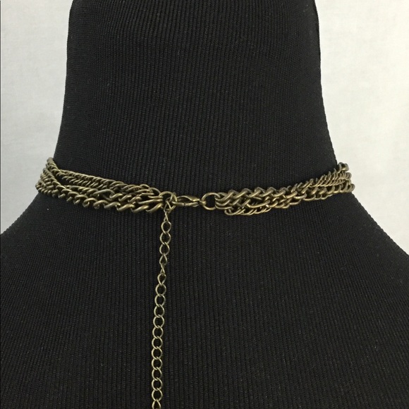 Bronze Medallion Statement Necklace - Picture 3 of 4